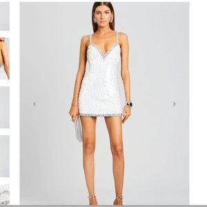 Retrofete IVANNA FEATHER SEQUIN DRESS